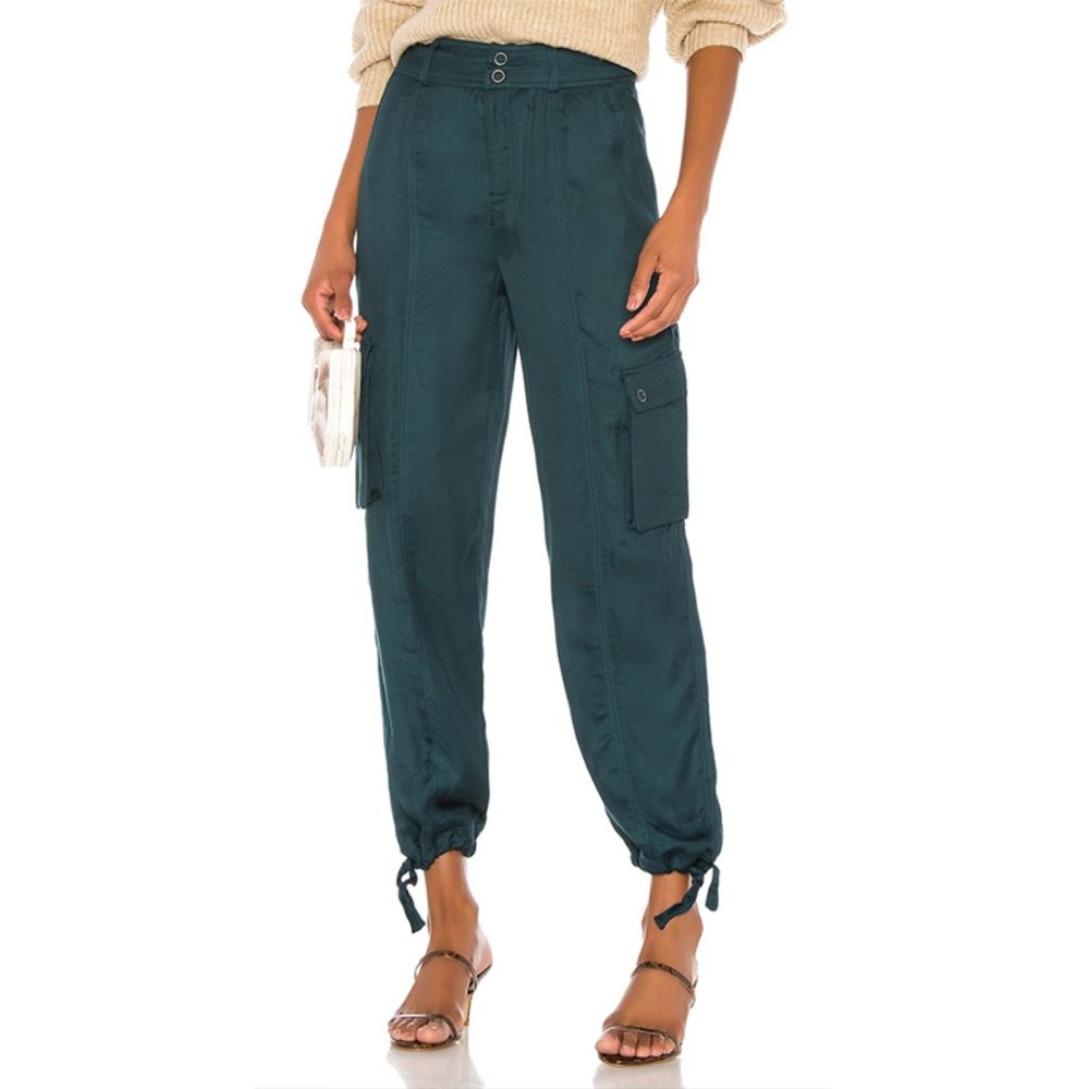 Tularosa Dalary Satin Cargo Utility Jogger Pants